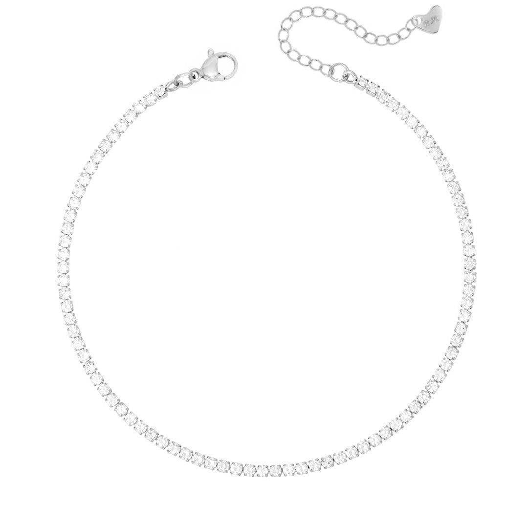 Urbanti Stainless Steel Bardot Tennis Anklet