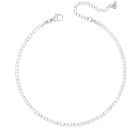 Urbanti Stainless Steel Bardot Tennis Anklet