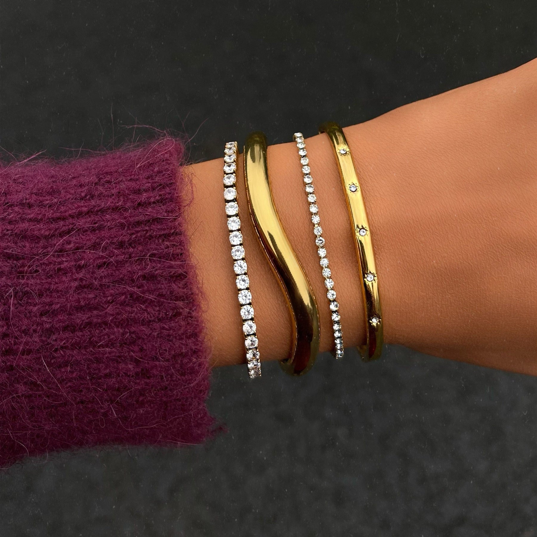 Urbanti Stainless Steel Bardot Tennis Bracelet