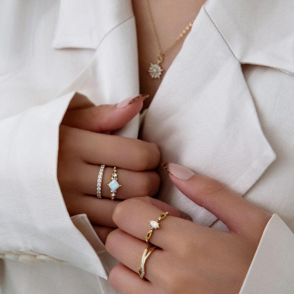 Urbanti Stainless Steel Beatrice Opal Ring