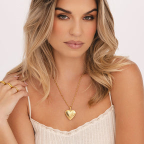 Urbanti Stainless Steel Beau Heart Locket Necklace