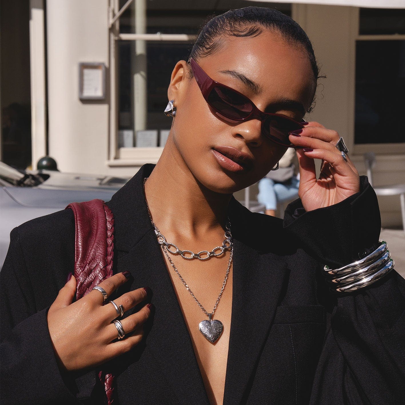 Urbanti Stainless Steel Beau Heart Locket Necklace