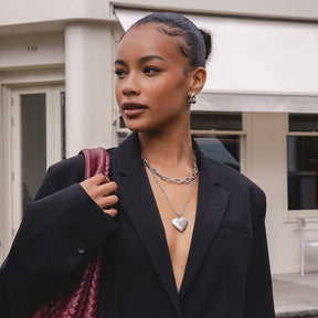 Urbanti Stainless Steel Beau Heart Locket Necklace