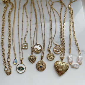 Urbanti Stainless Steel Beau Heart Locket Necklace Gold