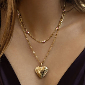 Urbanti Stainless Steel Beau Heart Locket Necklace