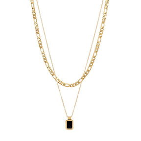 Urbanti Stainless Steel Belle Layered Necklace Gold