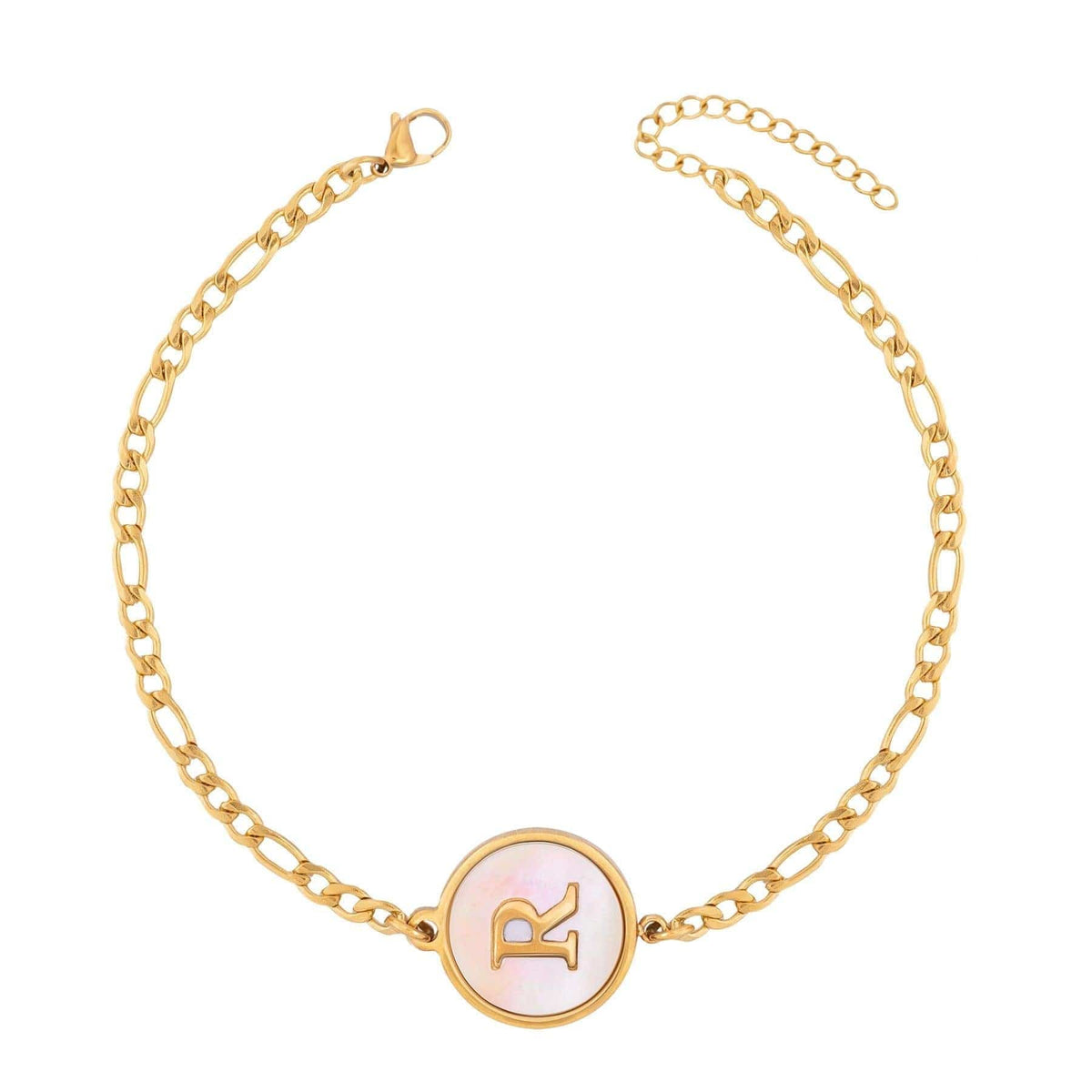 Urbanti Stainless Steel Bermuda Initial Bracelet Gold / A