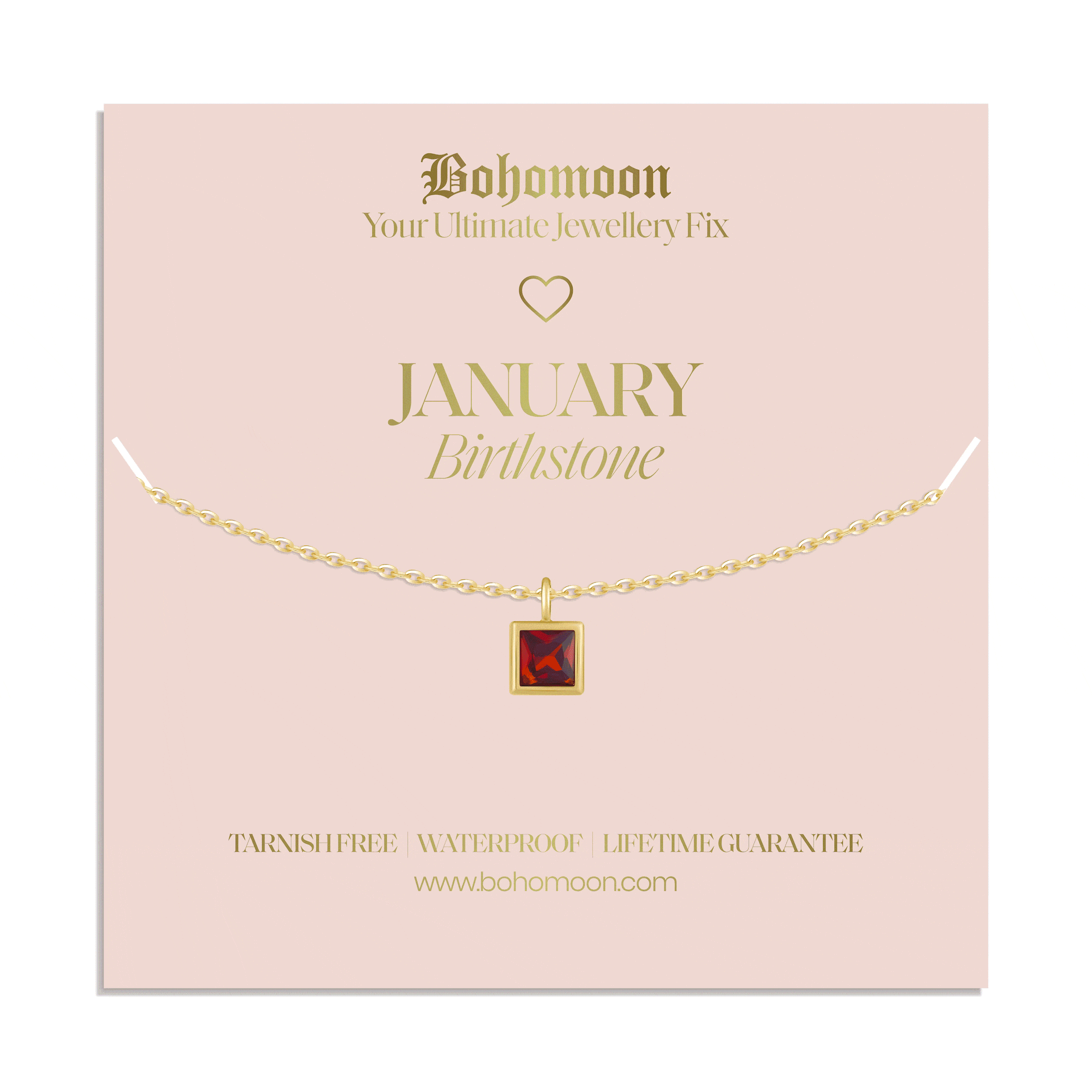 Urbanti Stainless Steel Birthstone Necklace