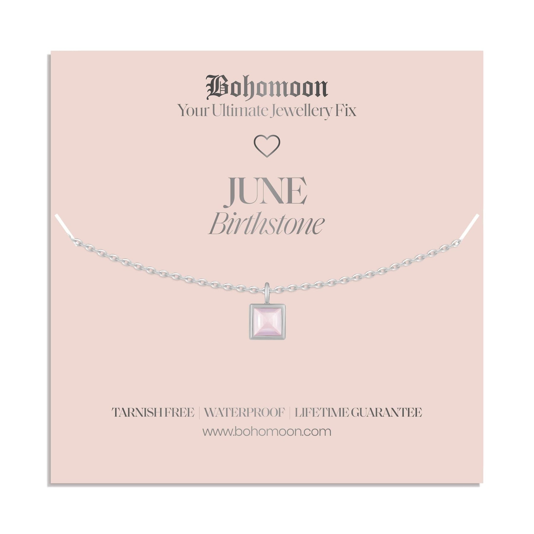 Urbanti Stainless Steel Birthstone Necklace