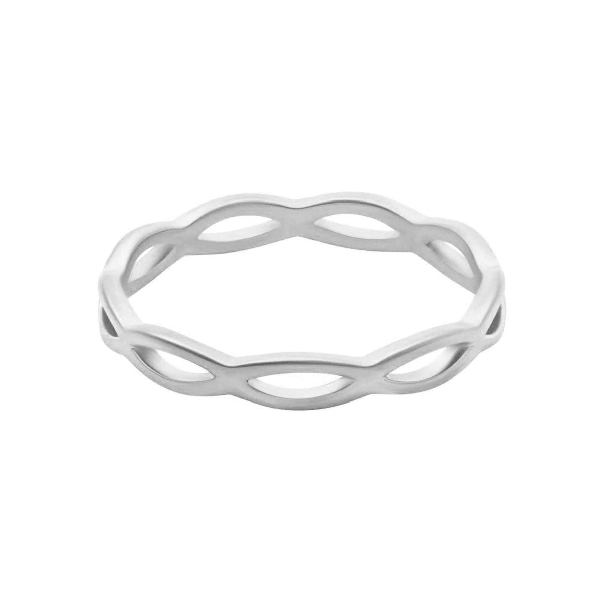 Urbanti Stainless Steel Blair Ring Silver / US 3 / UK F / EUR 44 / (midi)
