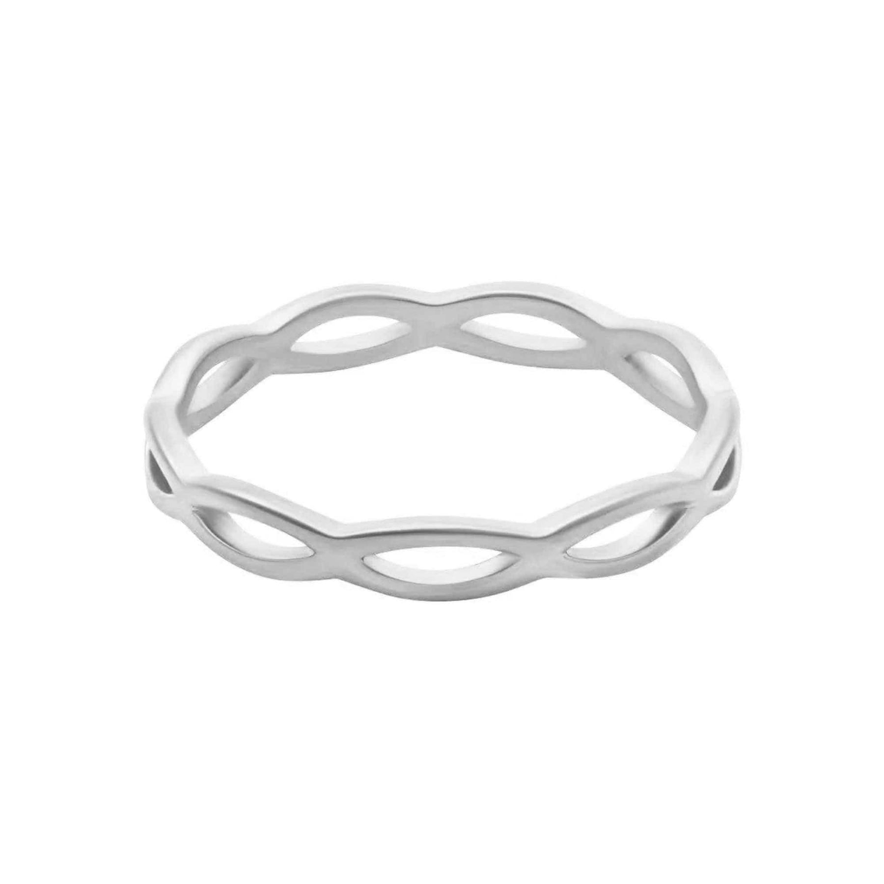 Urbanti Stainless Steel Blair Ring Silver / US 3 / UK F / EUR 44 / (midi)