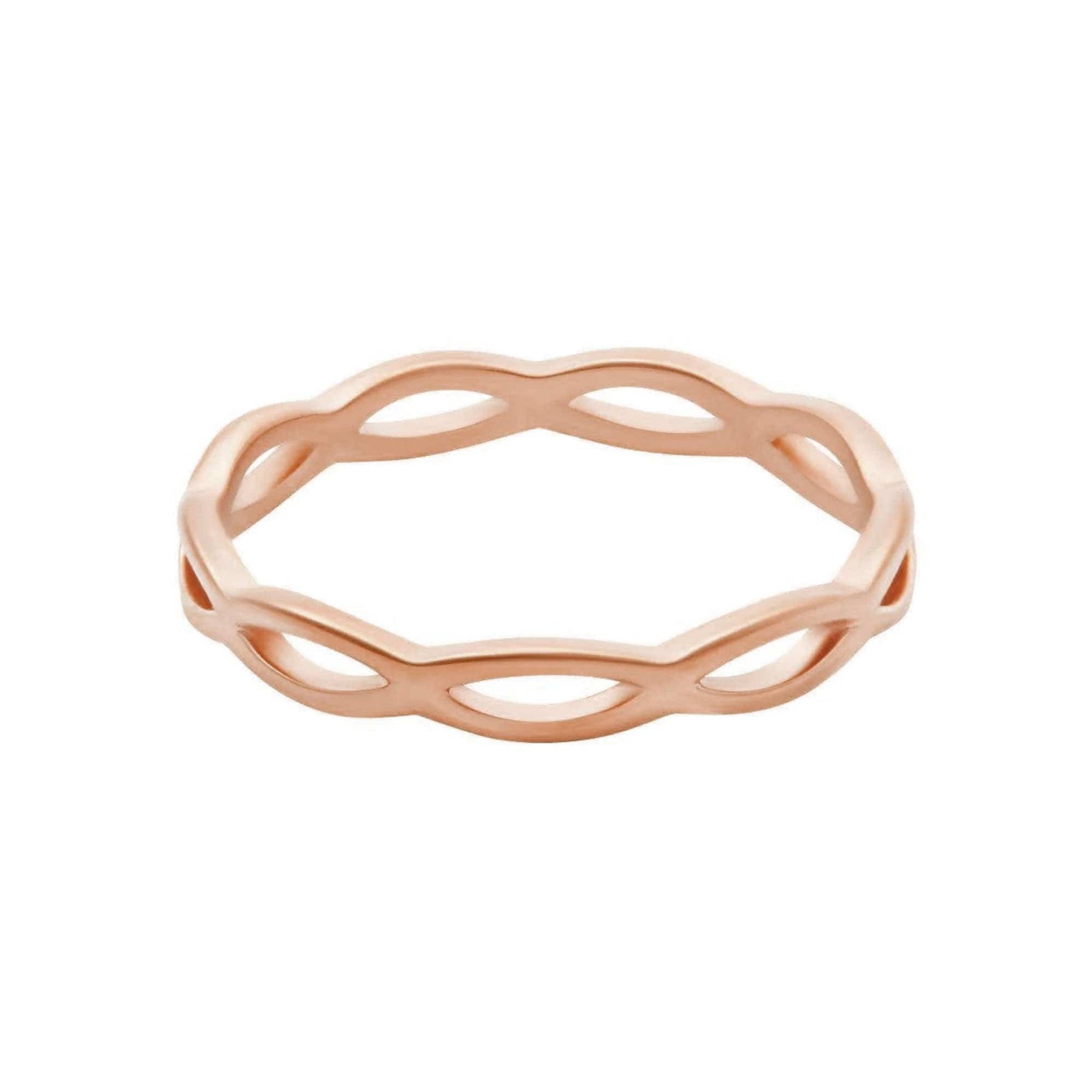 Urbanti Stainless Steel Blair Ring Rose Gold / US 3 / UK F / EUR 44 / (midi)