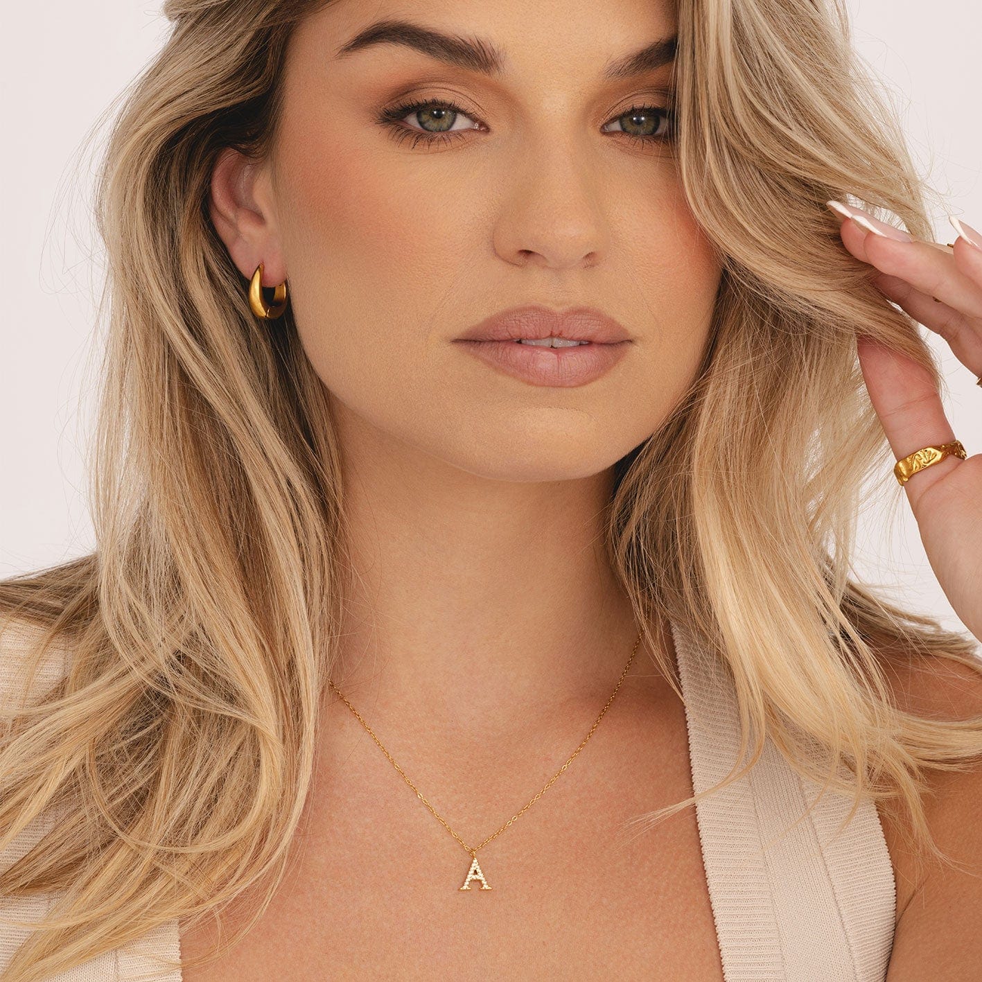 Urbanti Stainless Steel Bliss Initial Necklace