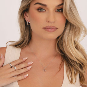 Urbanti Stainless Steel Bliss Initial Necklace