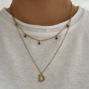 Urbanti Stainless Steel Bliss Initial Necklace