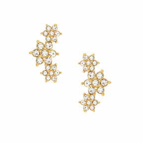 Urbanti Stainless Steel Blossom Stud Earrings Gold