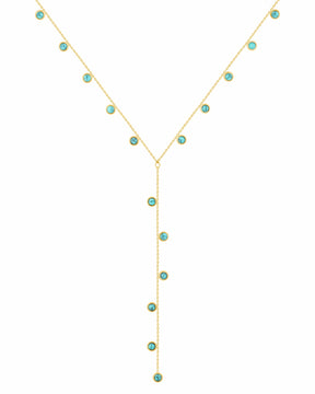 Urbanti Stainless Steel Bluebell Lariat Necklace