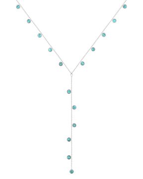 Urbanti Stainless Steel Bluebell Lariat Necklace