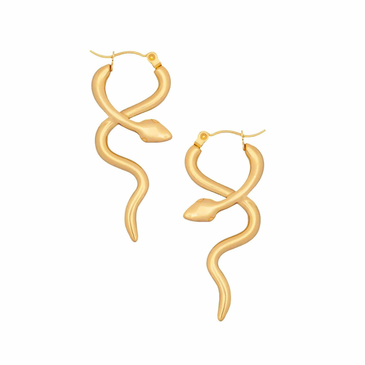 Urbanti Stainless Steel Boa Hoop Earrings