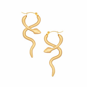 Urbanti Stainless Steel Boa Hoop Earrings