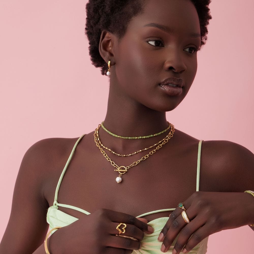 Urbanti Stainless Steel Bora Bora Pearl TBar Necklace