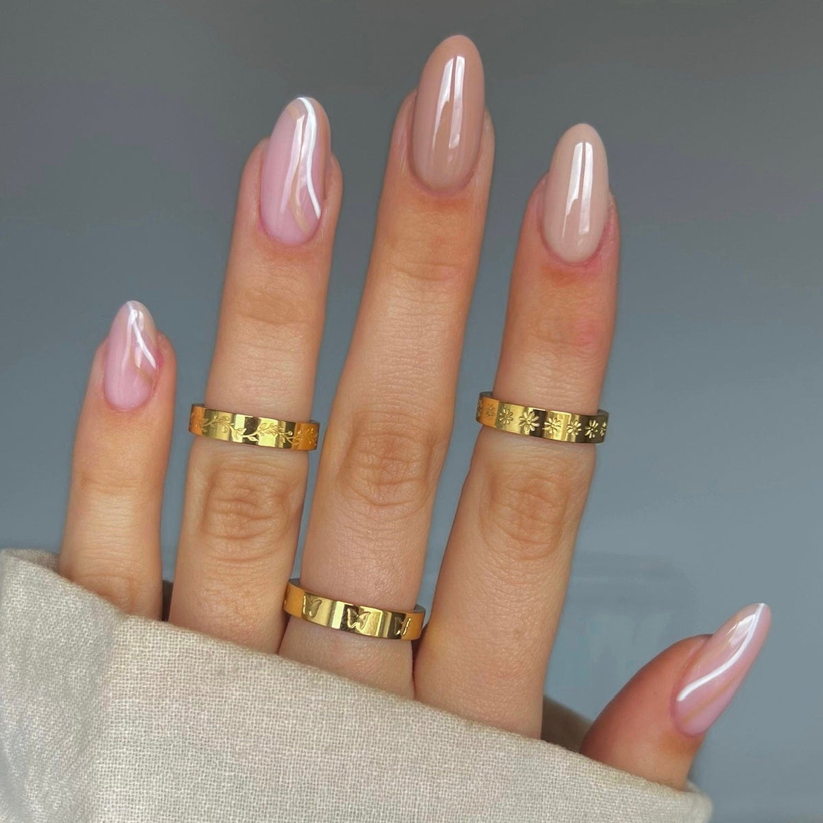 Urbanti Stainless Steel Botanical Ring