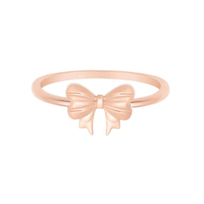 Urbanti Stainless Steel Bow Ring Rose Gold / US 6 / UK L / EUR 51 (small)