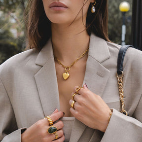 Urbanti Stainless Steel Bubblegum Heart Necklace