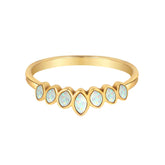 Urbanti Stainless Steel Catalina Opal Ring Gold / US 6 / UK L / EUR 51 (small)