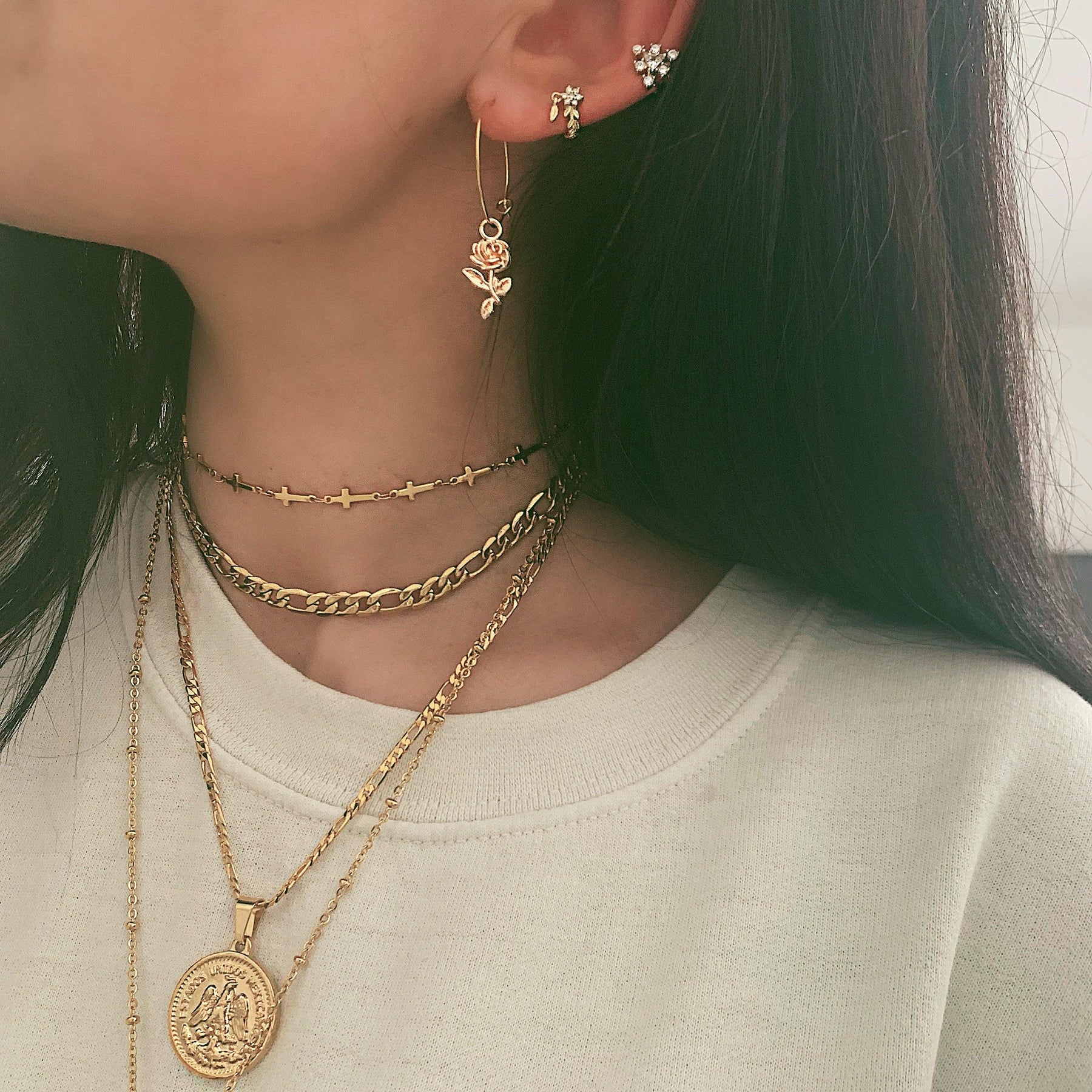 Urbanti Stainless Steel Cathedral Cross Choker