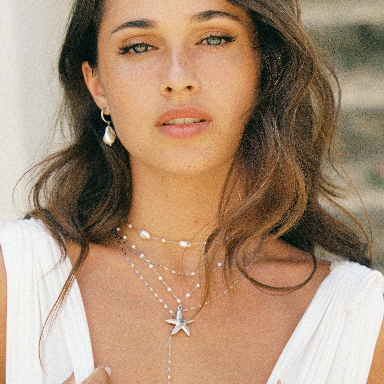 Urbanti Stainless Steel Cayenne Pearl Choker