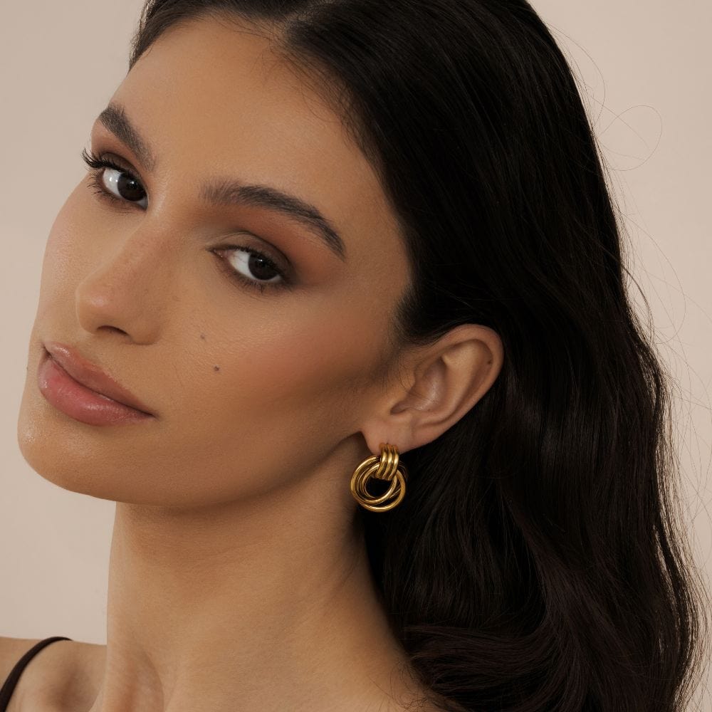 Urbanti Stainless Steel Cece Stud Earrings