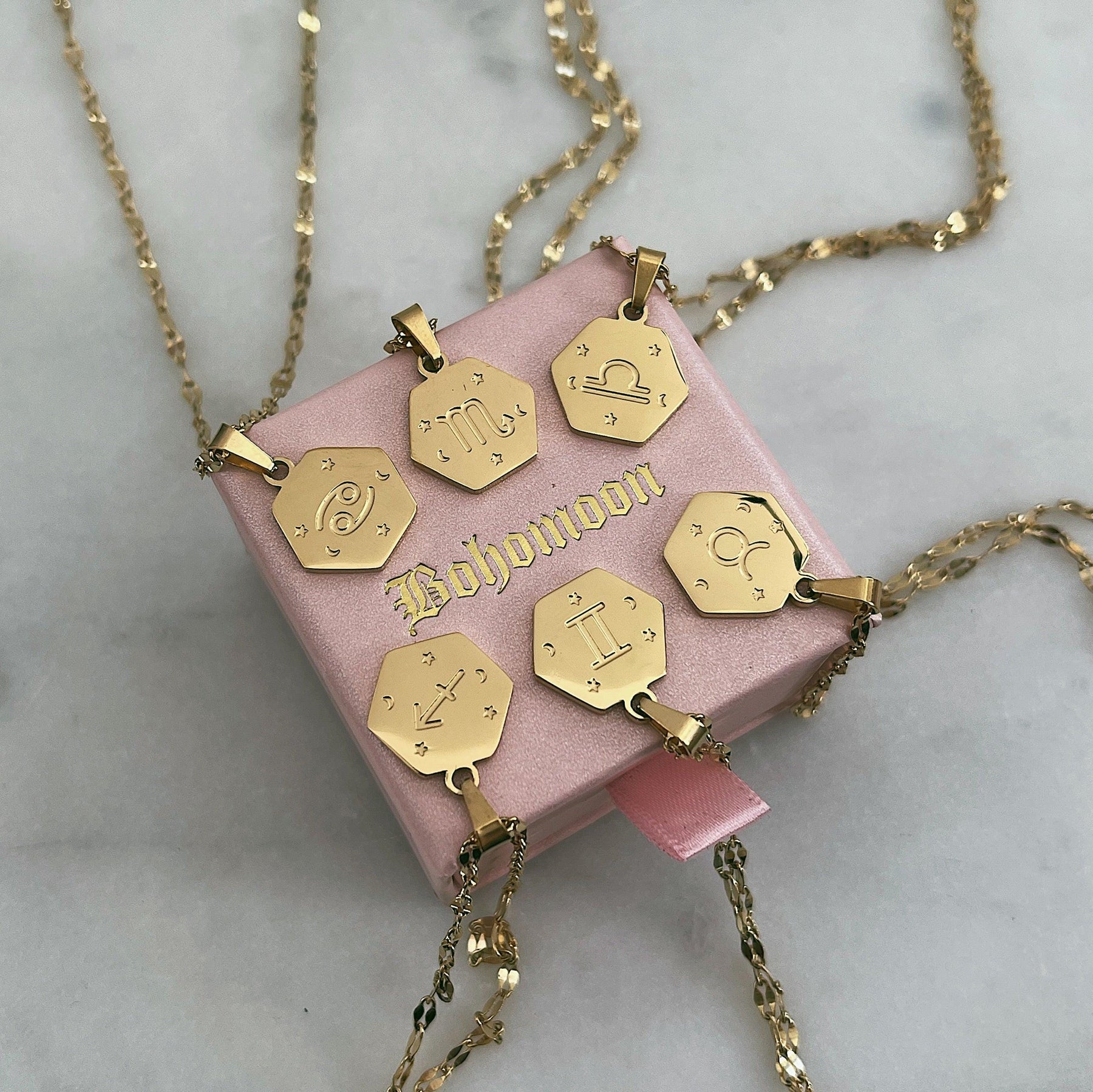 Urbanti Stainless Steel Celestial Zodiac Necklace