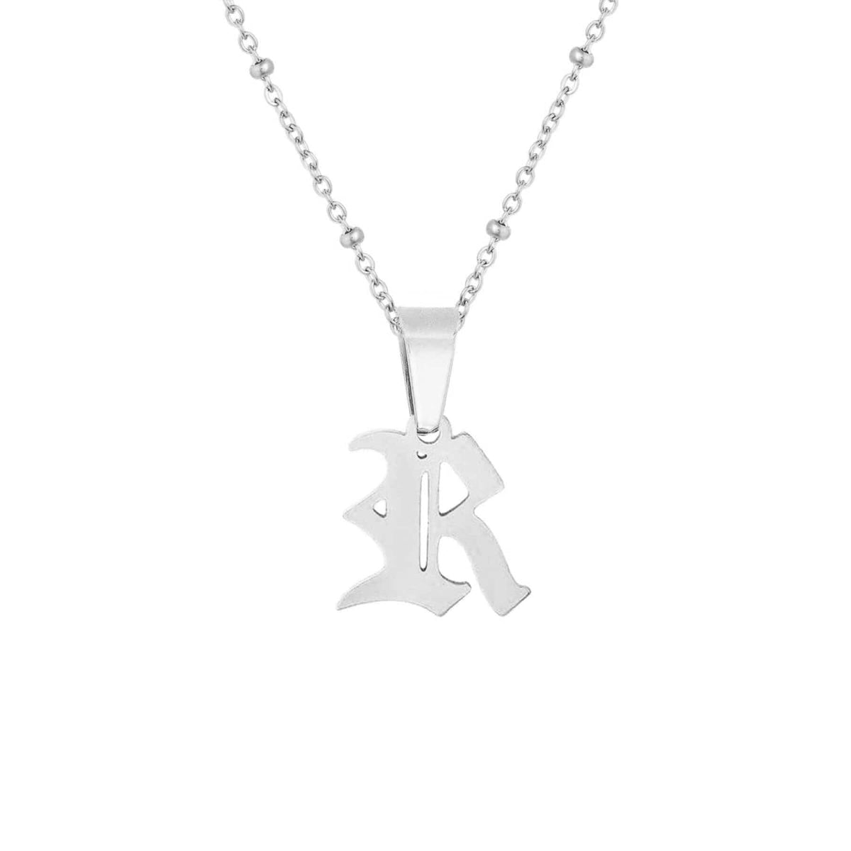 Urbanti Stainless Steel Charisma Beaded Initial Necklace