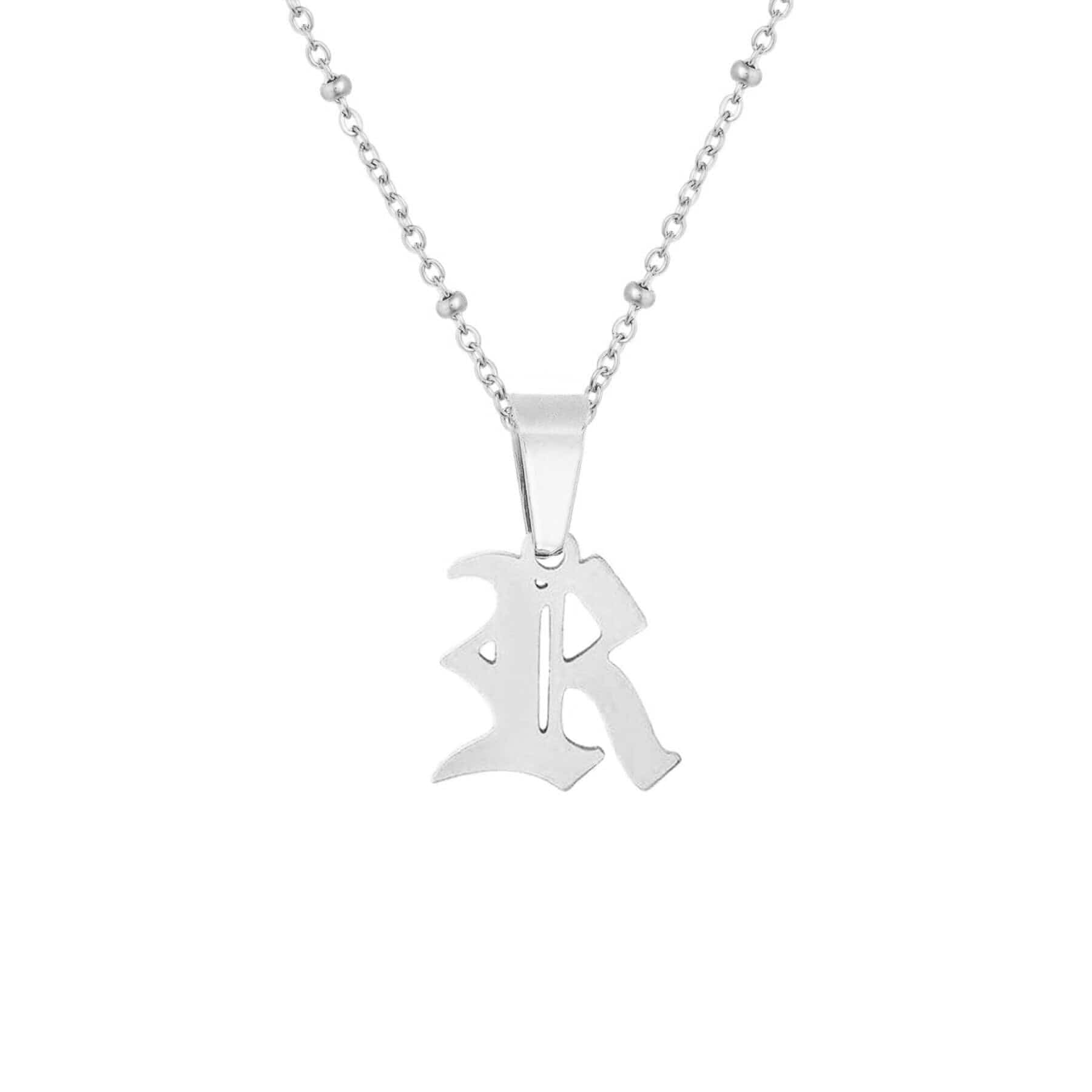 Urbanti Stainless Steel Charisma Beaded Initial Necklace