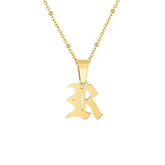 Urbanti Stainless Steel Charisma Beaded Initial Necklace