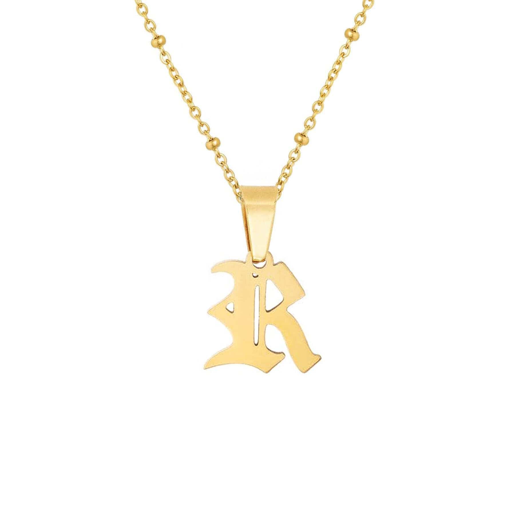 Urbanti Stainless Steel Charisma Beaded Initial Necklace