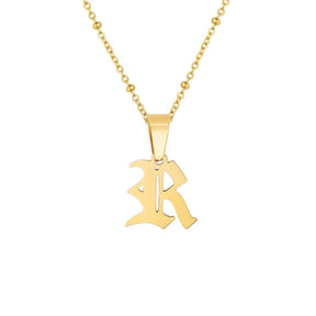 Urbanti Stainless Steel Charisma Beaded Initial Necklace