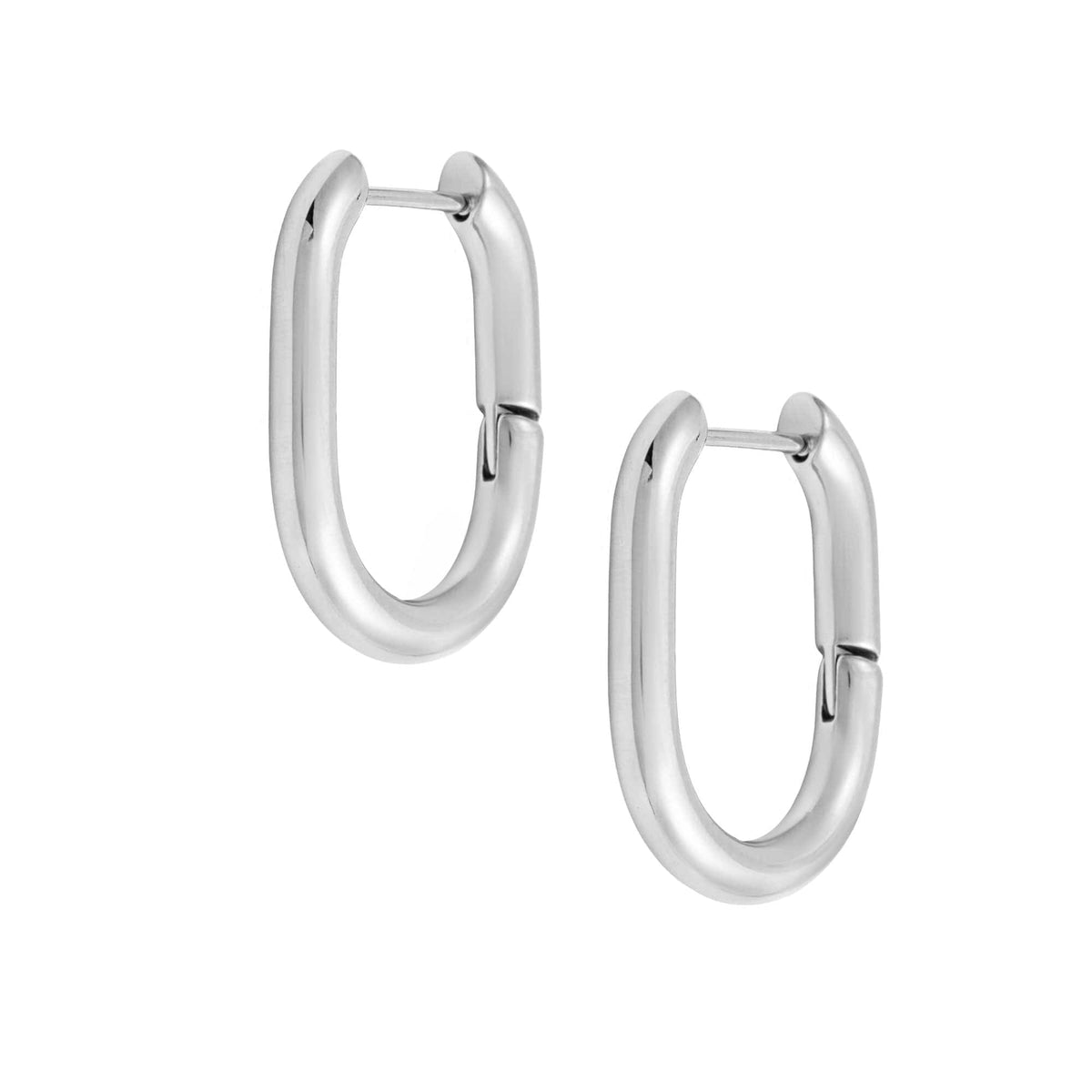 Urbanti Stainless Steel Charli Hoop Earrings Silver