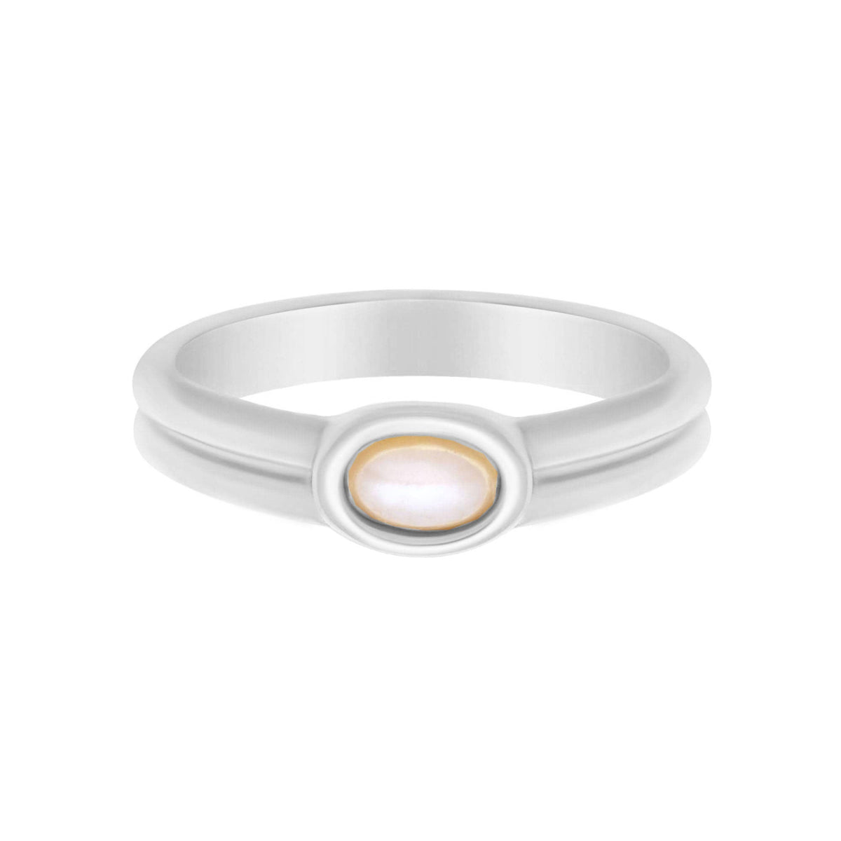 Urbanti Stainless Steel Charlotte Pearl Ring