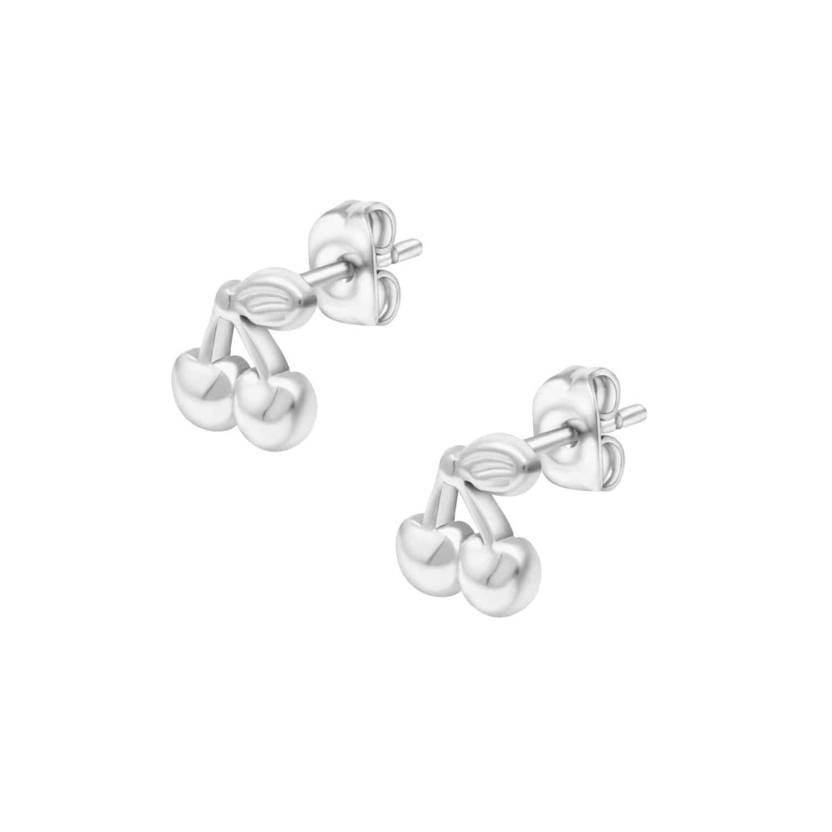 Urbanti Stainless Steel Cherry Stud Earrings
