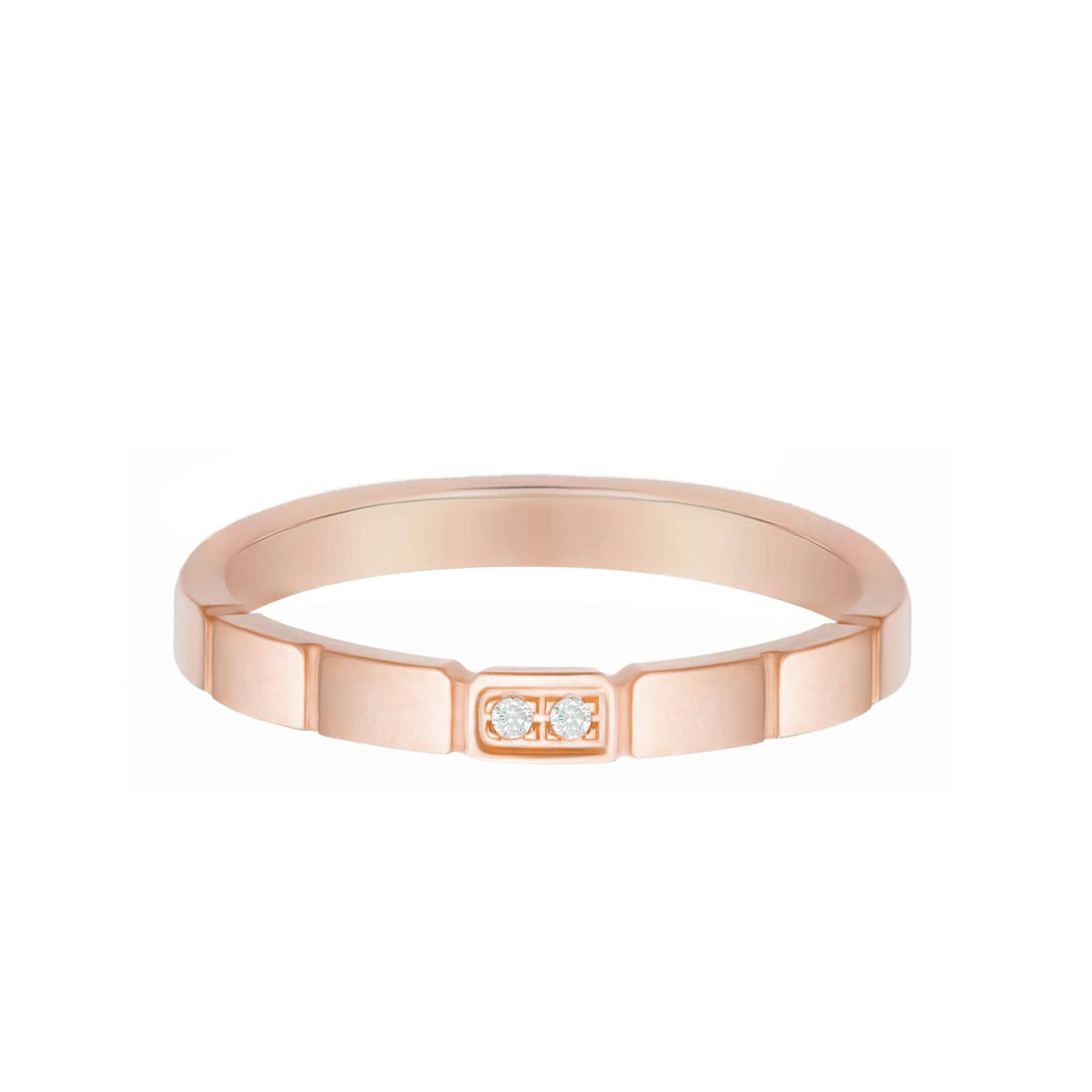 Urbanti Stainless Steel Cheryl Ring Rose Gold / US 3 / UK F / EUR 44 / (midi)