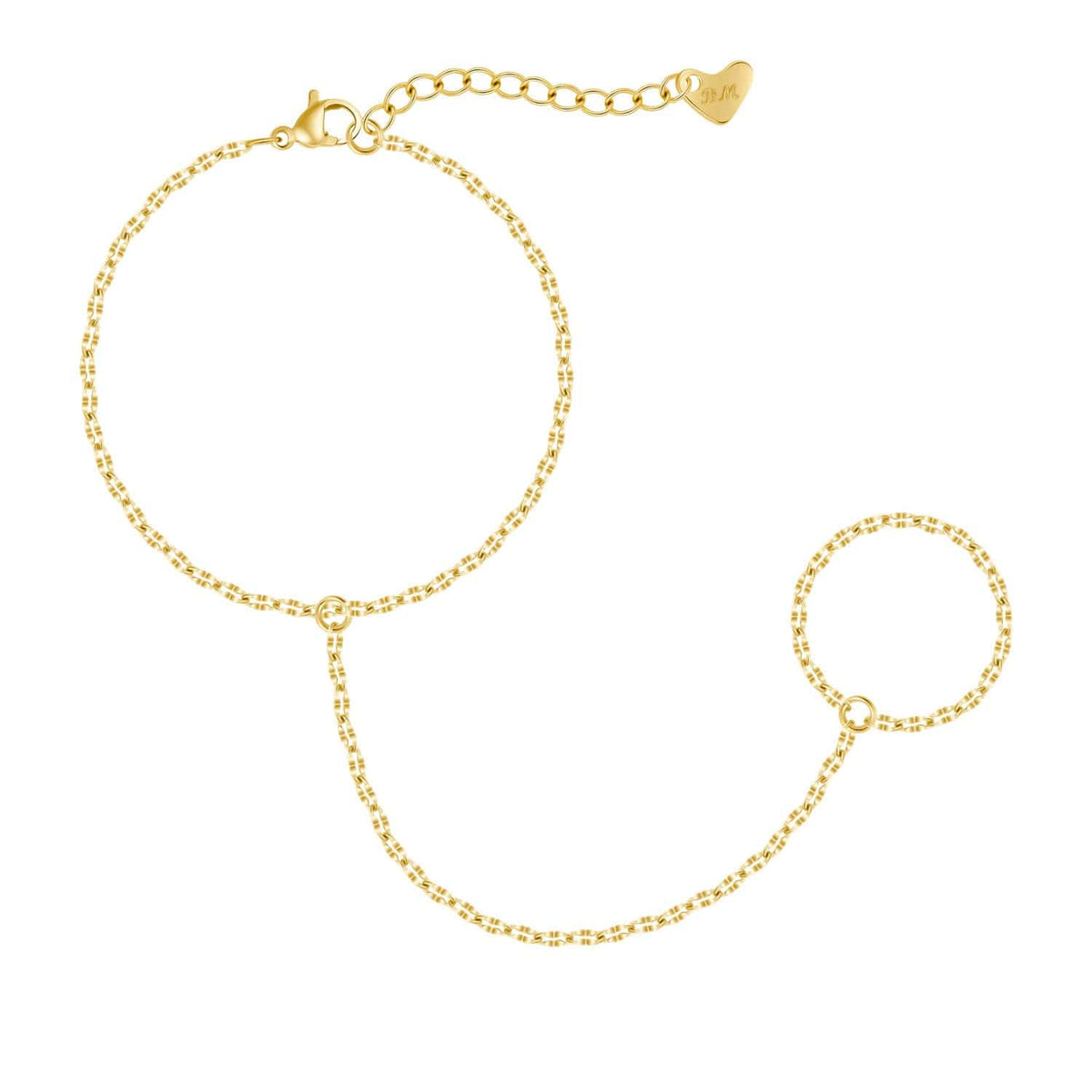 Urbanti Stainless Steel Chevron Hand Chain Bracelet