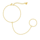 Urbanti Stainless Steel Chevron Hand Chain Bracelet