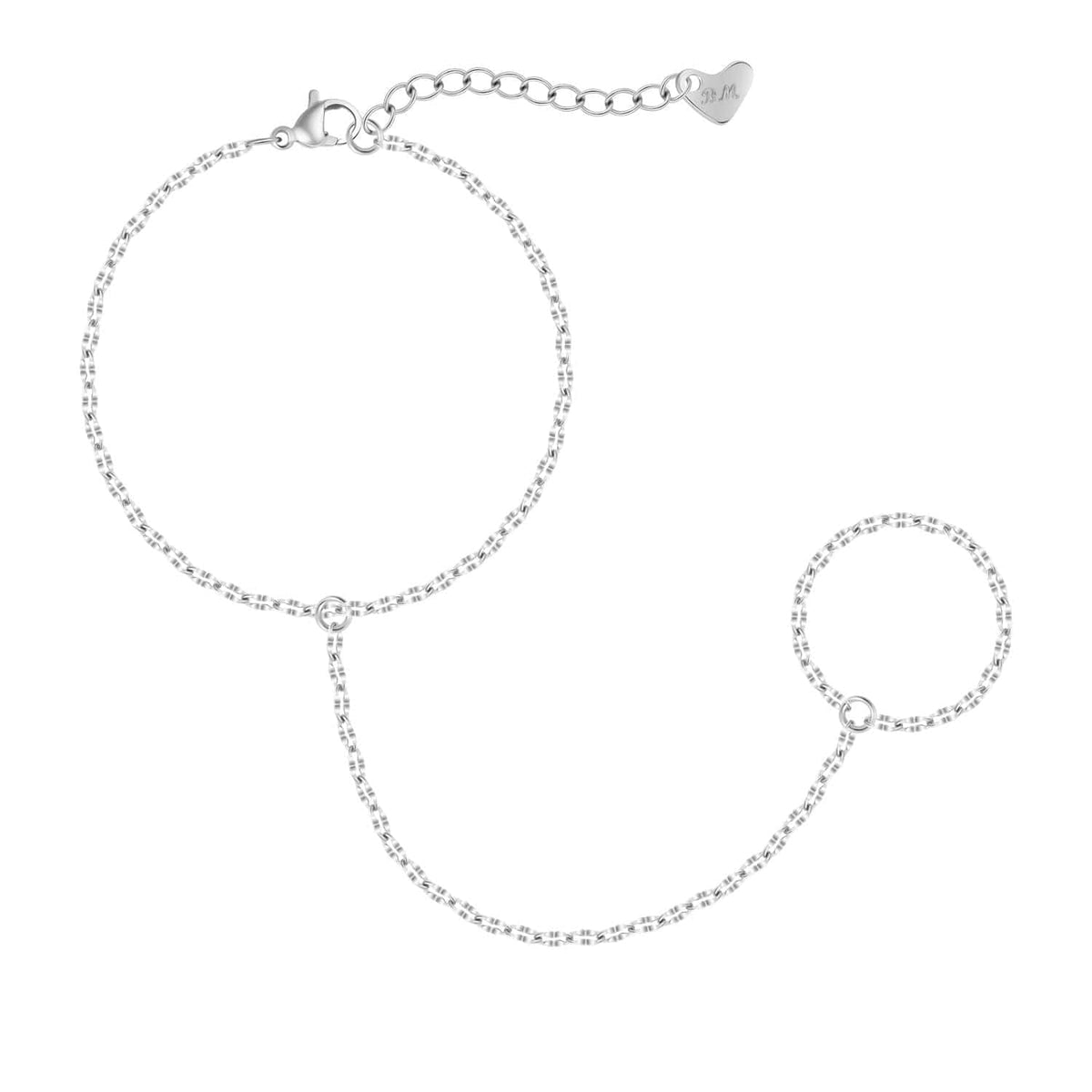 Urbanti Stainless Steel Chevron Hand Chain Bracelet