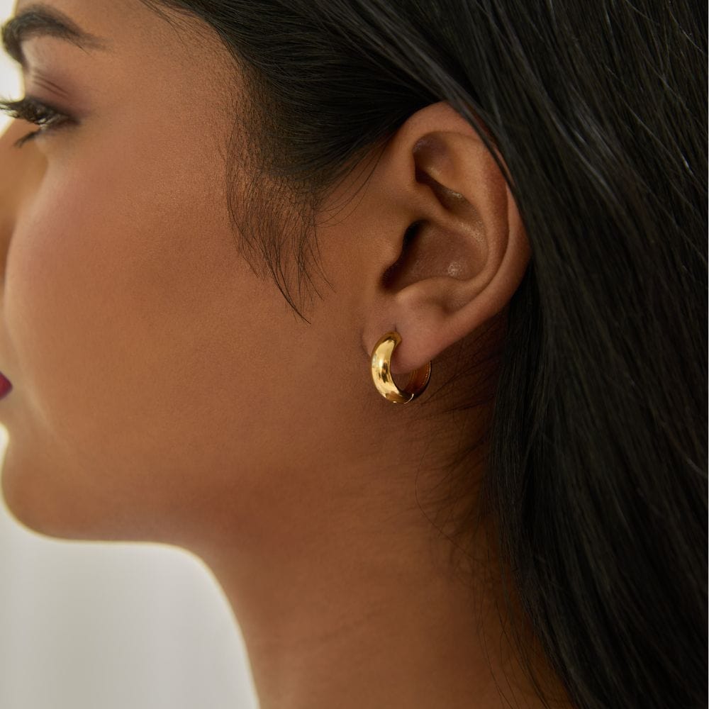 Urbanti Stainless Steel Chunky Hoop Earrings