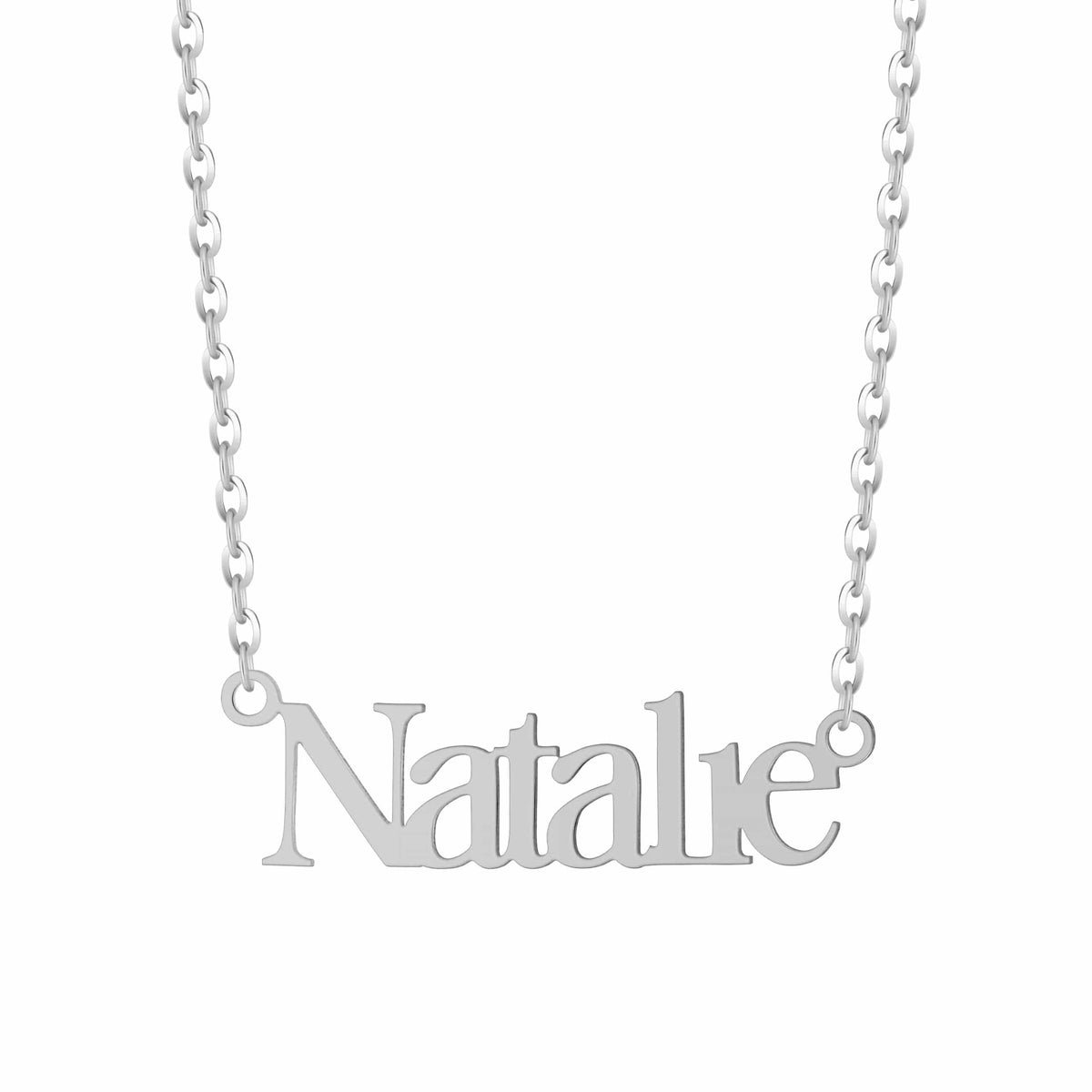 Urbanti Stainless Steel Classic Nameplate Necklace