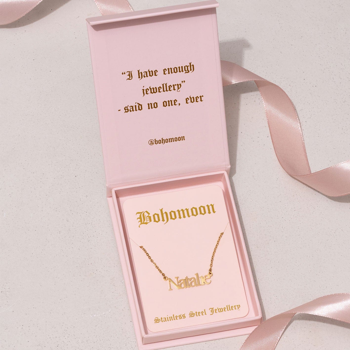 Urbanti Stainless Steel Personalised Name Necklace - Classic