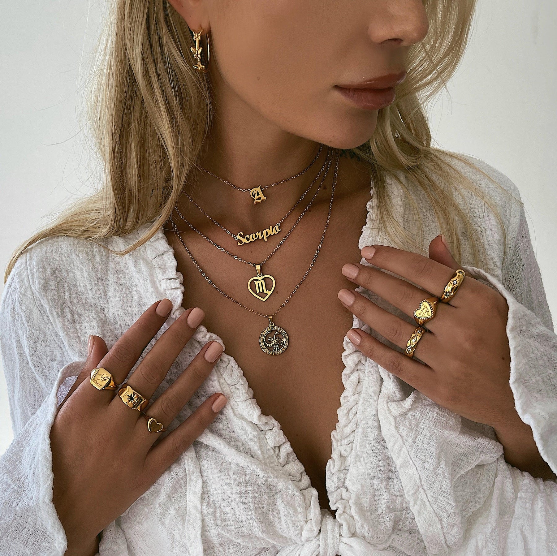 Urbanti Stainless Steel Classic Zodiac Necklace