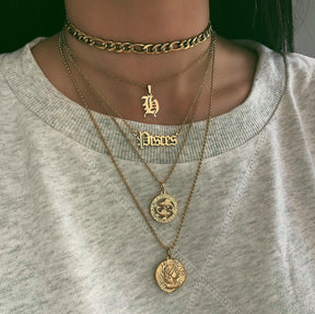 Urbanti Stainless Steel Classic Zodiac Necklace